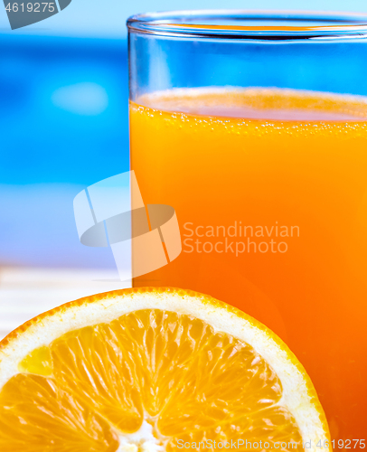 Image of Healthy Orange Drink Indicates Freshly Squeezed Juice And Citrus 