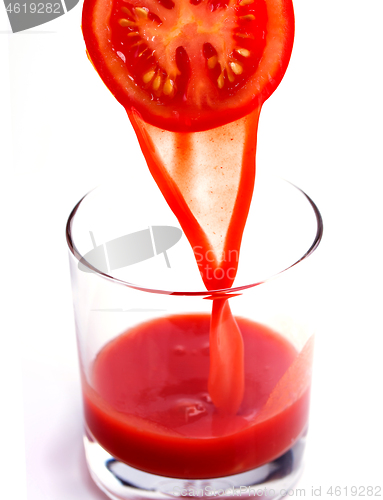 Image of Tomato Vegetable Juice Means Refreshment Refreshing And Thirsty 