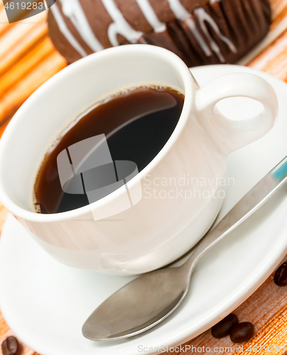 Image of Brewed Fresh Coffee Represents Hot Drink And Beverage 