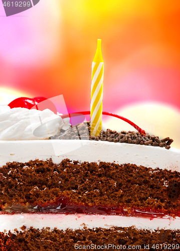 Image of Black Forest Gateau Indicates Chocolate Cake And Birthday 