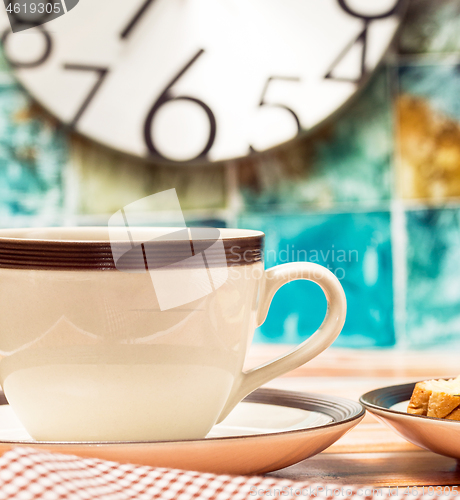 Image of Breakfast Black Coffee Represents Meal Time And Beverages 