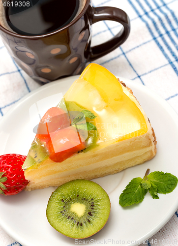 Image of Coffee Cake Snack Indicates Cakes Decaf And Drink 