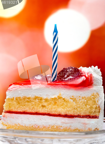 Image of Birthday Cream Cake Indicates Desserts Celebrate And Birthdays 