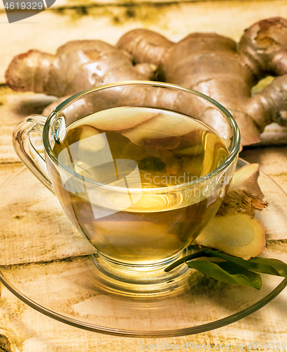 Image of Refreshing Ginger Tea Means Drink Refreshed And Beverage 