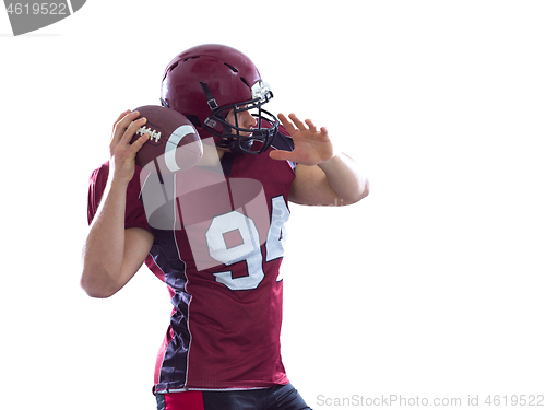 Image of american football player throwing ball