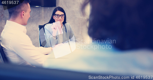 Image of Startup Business Team At A Meeting at modern office building