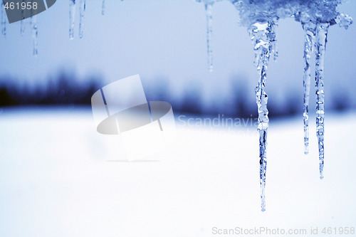 Image of Cold ice hanging in front of you