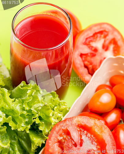 Image of Refreshing Tomato Juice Represents Drinking Drink And Refreshment 