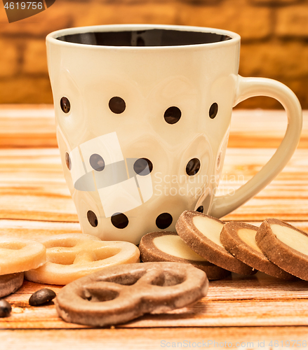 Image of Relaxing Coffee Cookies Indicates Snack Cracker And Crackers 