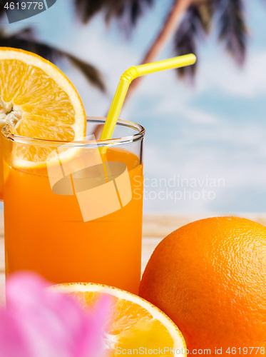 Image of Healthy Orange Drink Indicates Vitamin C And Oranges 