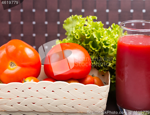Image of Rip Tomato Juice Represents Refreshing Drinking And Refreshment 