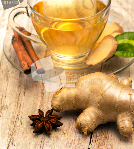 Image of Tea With Spices Means Herbal Beverages And Teas 