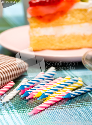 Image of Birthday Candles Shows Cream Yummy And Cake 