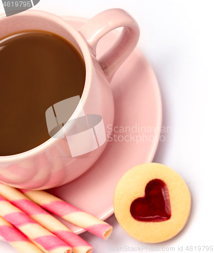 Image of Coffee Love Cookies Indicates Biscuits Delicious And Cracker 