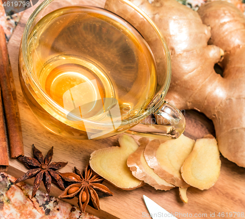 Image of Healthy Ginger Tea Represents Beverages Spices And Refreshment 