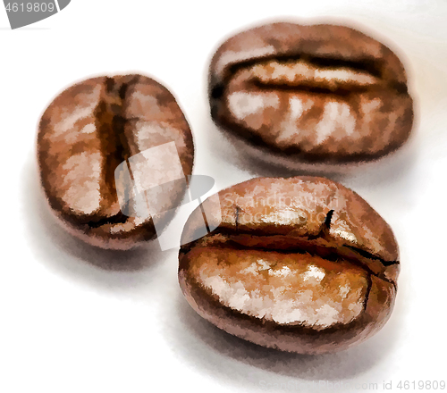 Image of Coffee Beans Represents Hot Drink And Break 