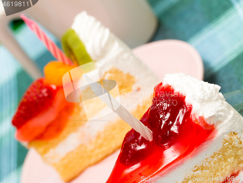 Image of Birthday Cream Cakes Means Party Berry And Parties 