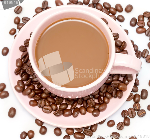 Image of Fresh Coffee Beans Means Beverage Cup And Brew 