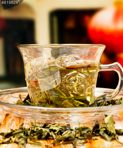 Image of Japanese Green Tea Shows Health Beverage And Drinks