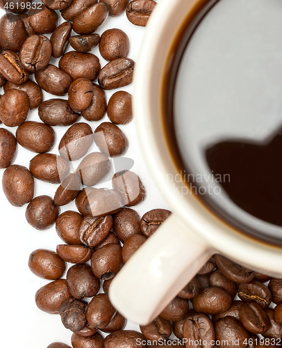 Image of Coffee Beans Shows Hot Drink And Beverage  