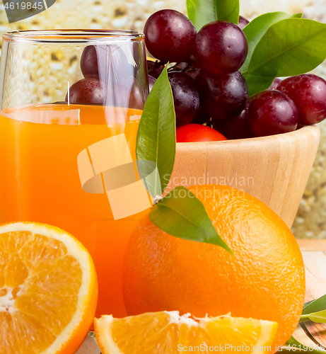 Image of Orange Juice Beverage Shows Healthy Eating And Drinks