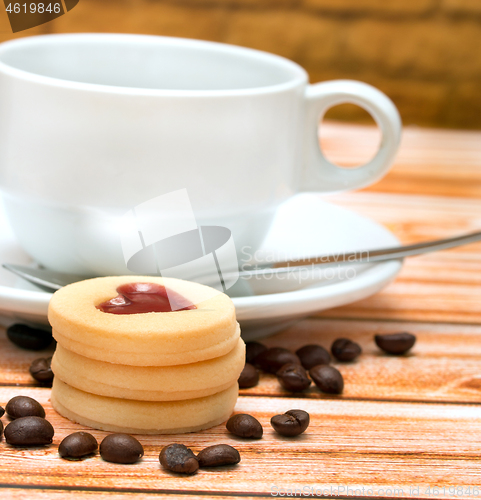 Image of Coffee Break Biscuits Represents Decaf Cracker And Caffeine 