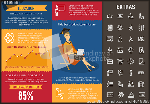 Image of Education infographic template, elements and icons