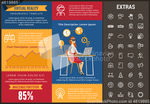 Image of Virtual reality infographic template and elements.