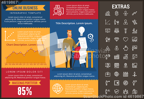 Image of Online business infographic template and elements.