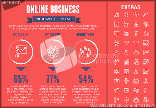 Image of Online business infographic template and elements.