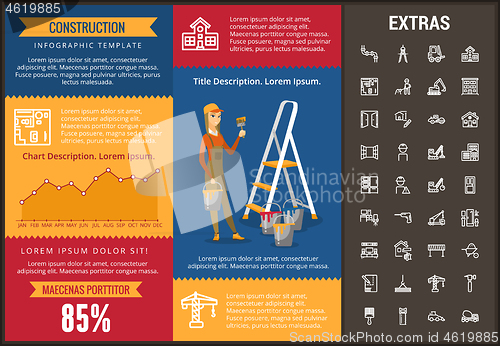 Image of Construction infographic template and elements.