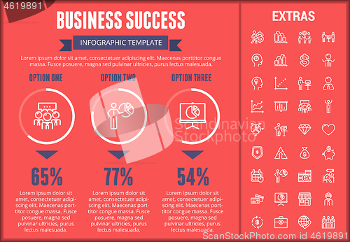 Image of Business success infographic template and elements