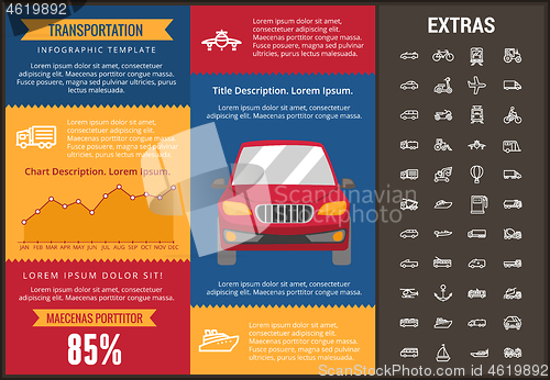 Image of Transportation infographic template and elements.