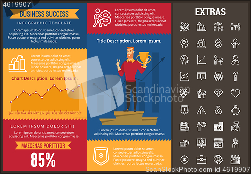 Image of Business success infographic template and elements