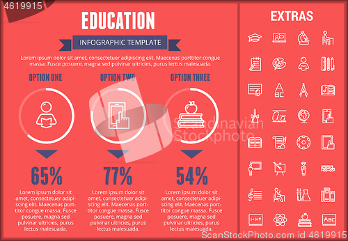 Image of Education infographic template, elements and icons