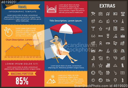 Image of Travel infographic template, elements and icons.