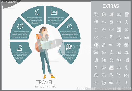 Image of Travel infographic template, elements and icons.