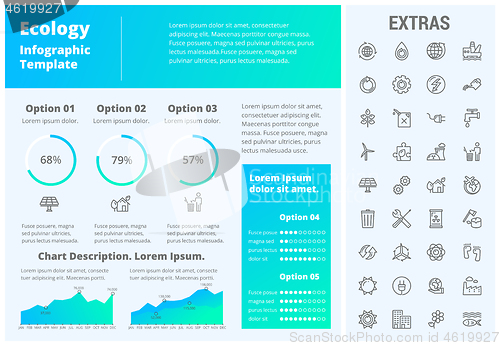 Image of Ecology infographic template, elements and icons.