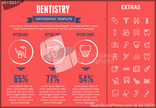 Image of Dentistry infographic template, elements and icons