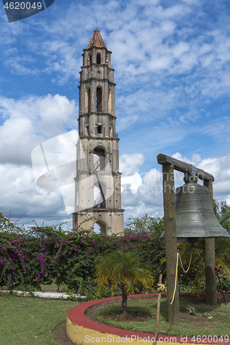 Image of Manaca Iznaga Tower and bell in Valley of the Sugar Mills