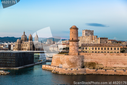 Image of Saint Jean Castle and Cathedral de la Major  in Marseille