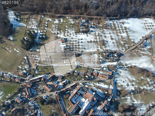 Image of aerial view over Bebenhausen Monastery Germany