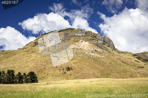 Image of Mountain Alps scenery in south New Zealand