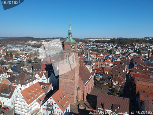 Image of aerial view over Weil der Stadt Baden Wuerttemberg Germany