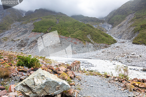 Image of Riverbed of the Franz Josef Glacier, New Zealand