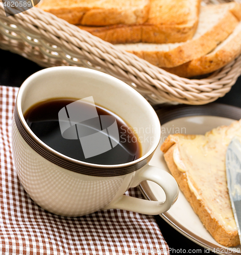 Image of Morning Black Coffee Means Drink Beverages And Drinks 