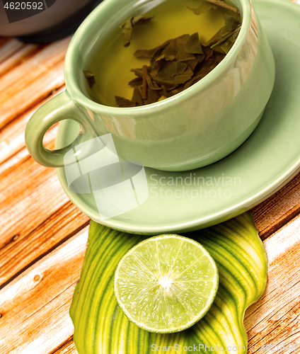 Image of Lime Tea Refreshment Shows Drinks Limes And Fruits 