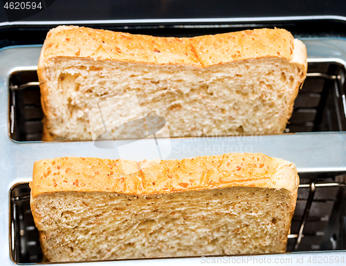 Image of Bread Toaster Means Morning Meal And Break 