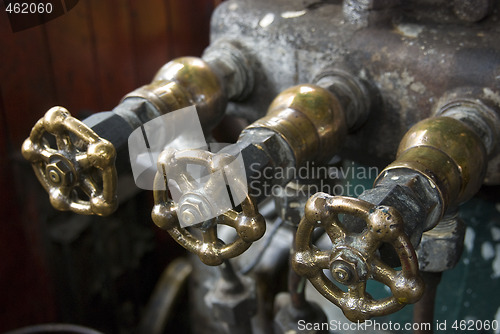 Image of Three brass valves