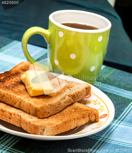 Image of Breakfast Toast Represents Morning Meal And Bread 